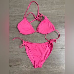 Hot pink bikini
